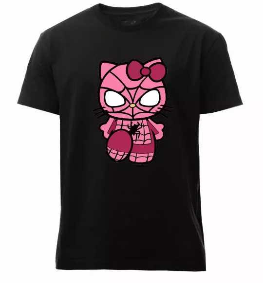 Чоловіча преміум футболка Hello kitty spider Чорний фото