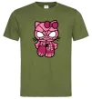 Чоловіча футболка Hello kitty spider Оливковий фото