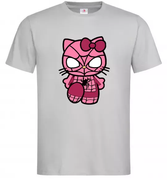 Чоловіча футболка Hello kitty spider Сірий фото