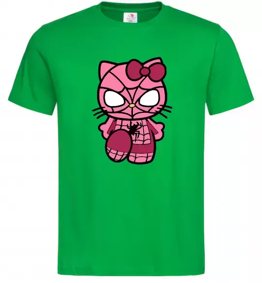 Чоловіча футболка Hello kitty spider Зелений фото