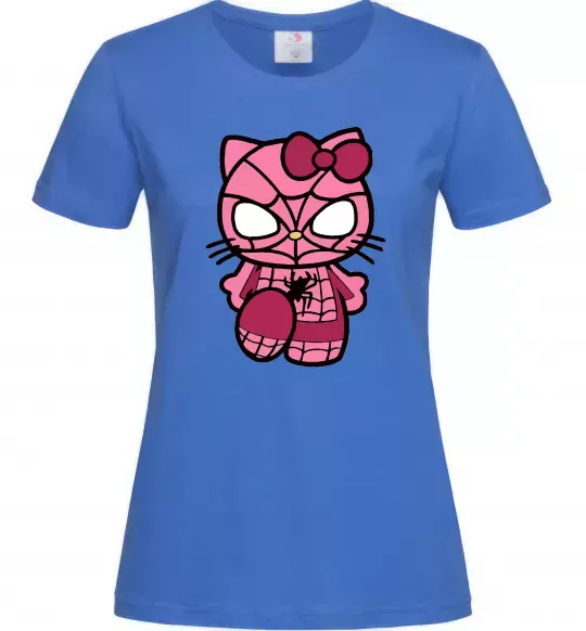 Женская футболка Hello kitty spider Ярко-синий фото
