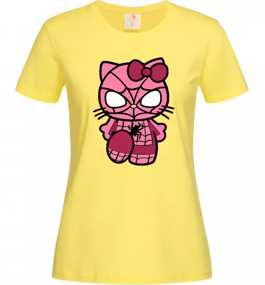 Женская футболка Hello kitty spider Лимонный фото