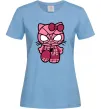 Женская футболка Hello kitty spider Голубой фото