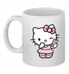 Чашка керамическая Hello kitty phone Белый фото