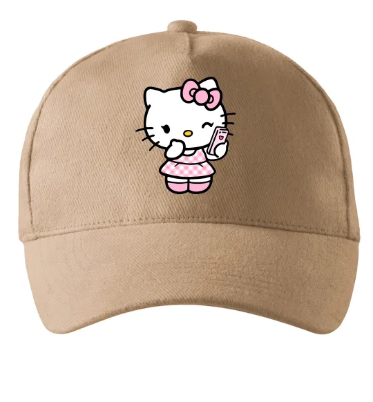 Кепка Hello kitty phone Песочный фото