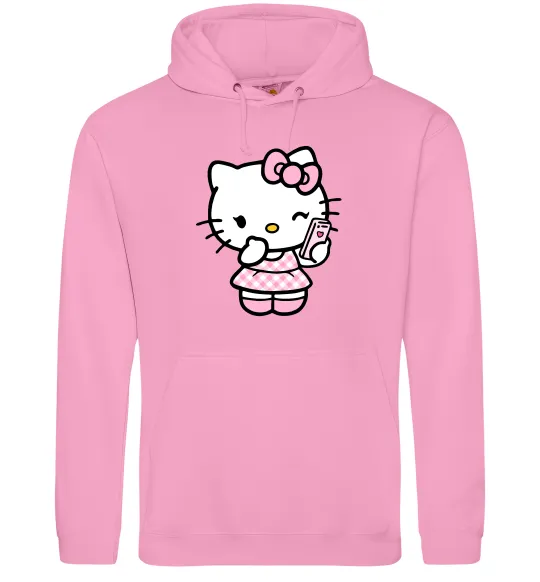 Мужская толстовка (худи) Hello kitty phone Розовый фото
