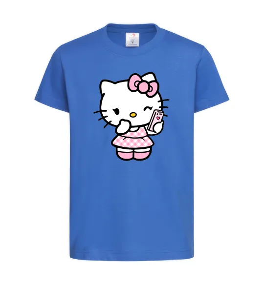 Дитяча футболка Hello kitty phone Яскраво-синій фото