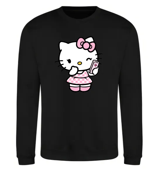 Свитшот Hello kitty phone Черный фото