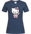 Женская футболка Hello kitty phone Темно-синий фото