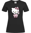 Женская футболка Hello kitty phone Черный фото