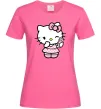 Женская футболка Hello kitty phone Ярко-розовый фото