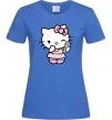 Женская футболка Hello kitty phone Ярко-синий фото