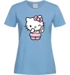 Женская футболка Hello kitty phone Голубой фото