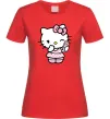 Женская футболка Hello kitty phone Красный фото