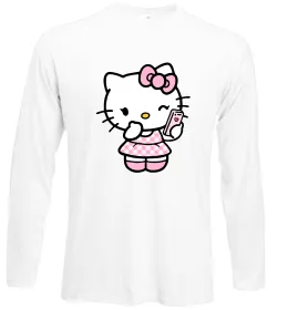 Лонгслив Hello kitty and pusheen Белый фото Лонгслив Hello kitty and pusheen Белый фото