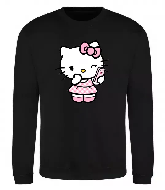 Свитшот Hello kitty phone Черный фото