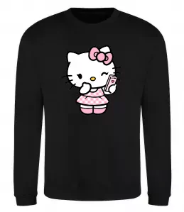 Свитшот Hello kitty phone Черный фото