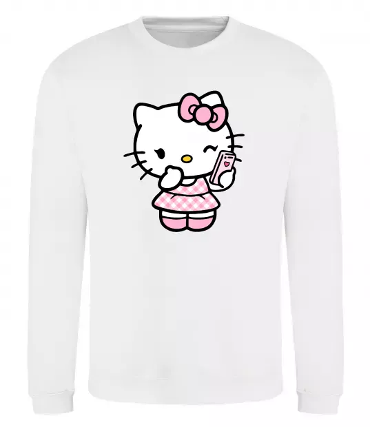 Свитшот Hello kitty phone Белый фото