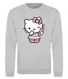 Свитшот Hello kitty phone Серый меланж фото