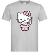 Мужская футболка Hello kitty phone Серый фото