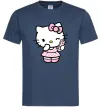 Мужская футболка Hello kitty phone Темно-синий фото