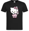Мужская футболка Hello kitty phone Черный фото