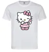 Мужская футболка Hello kitty phone Белый фото