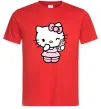 Мужская футболка Hello kitty phone Красный фото