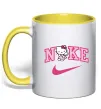 Чашка с цветной ручкой Hello Kitty n1ke Лимонный фото