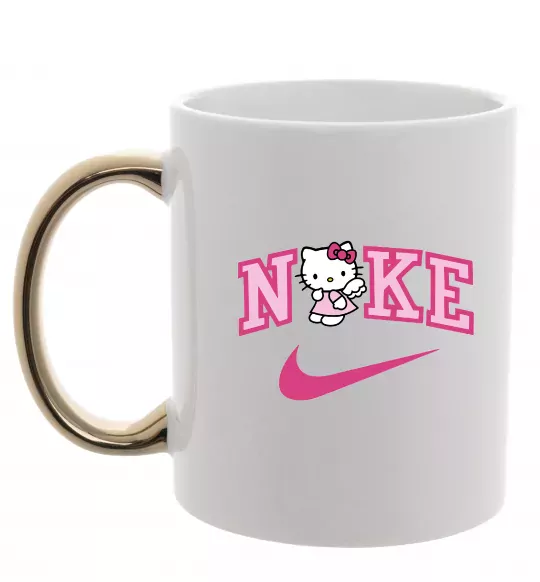 Чашка з кольоровою ручкою Hello Kitty n1ke Золото фото