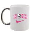 Чашка з кольоровою ручкою Hello Kitty n1ke Срібло фото