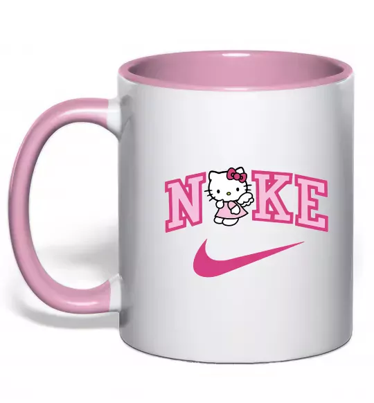 Чашка з кольоровою ручкою Hello Kitty n1ke Ніжно рожевий фото