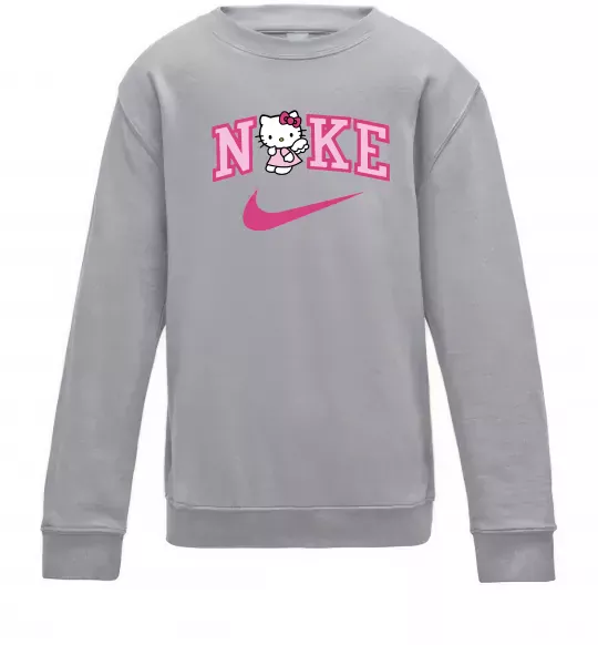 Детский Свитшот Hello Kitty n1ke Серый меланж фото