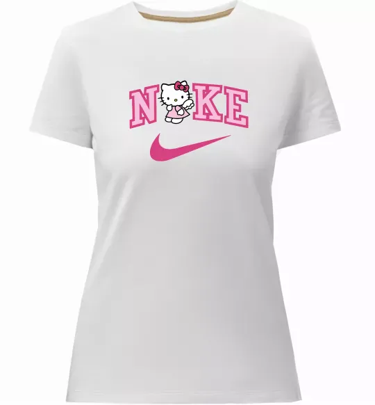 Женская премиум футболка Hello Kitty n1ke Белый фото
