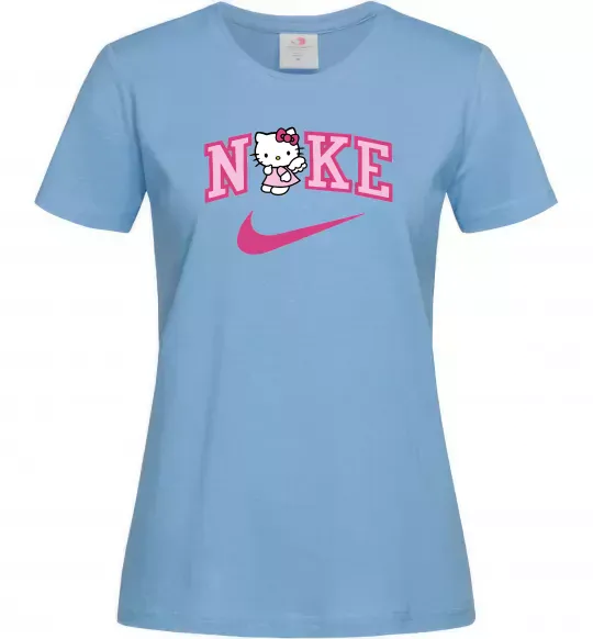 Жіноча футболка Hello Kitty n1ke Блакитний фото