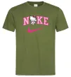 Мужская футболка Hello Kitty n1ke Оливковый фото
