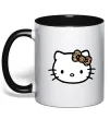 Чашка с цветной ручкой Hello kitty leopard Черный фото