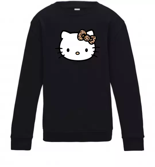 Дитячий світшот Hello kitty leopard Чорний фото