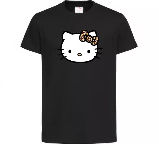 Детская футболка Hello kitty leopard Черный фото