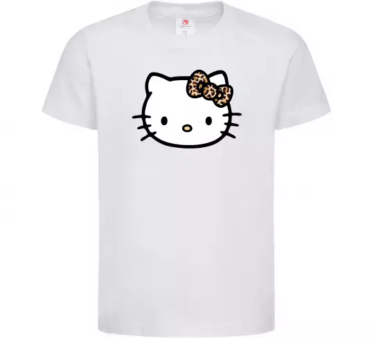 Детская футболка Hello kitty leopard Белый фото