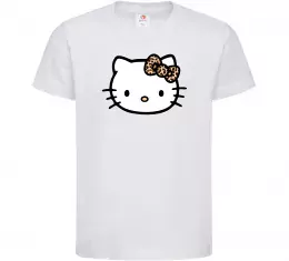 Дитяча футболка Hello kitty leopard Білий фото