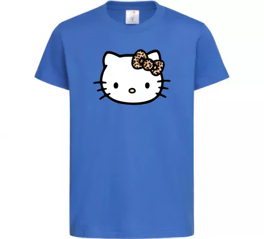 Детская футболка Hello kitty leopard Ярко-синий фото
