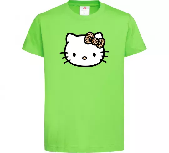 Детская футболка Hello kitty leopard Лаймовый фото