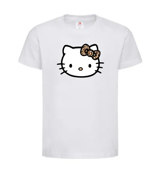 Дитяча футболка Hello kitty leopard Білий фото