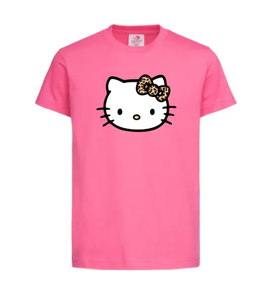 Дитяча футболка Hello kitty leopard Яскраво-рожевий фото