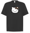 Футболка Оверсайз Hello kitty leopard Черный фото