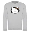 Світшот Hello kitty leopard Сірий меланж фото