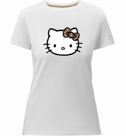 Жіноча преміум футболка Hello kitty leopard