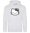 Женская толстовка (худи) Hello kitty leopard Серый меланж Женская толстовка (худи) Hello kitty leopard Серый меланж фото