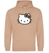 Женская толстовка (худи) Hello kitty leopard Песочный Женская толстовка (худи) Hello kitty leopard Песочный фото